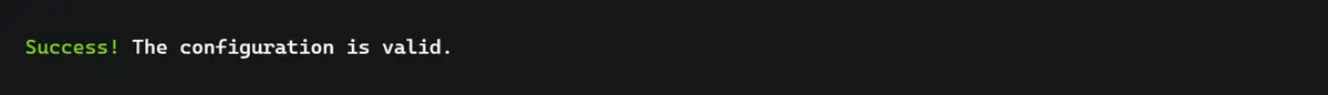 Terraform validate output Terraform validate output