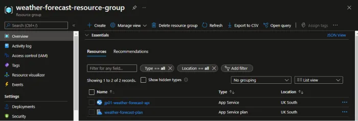 Terraform resources in Azure Terraform resources in Azure
