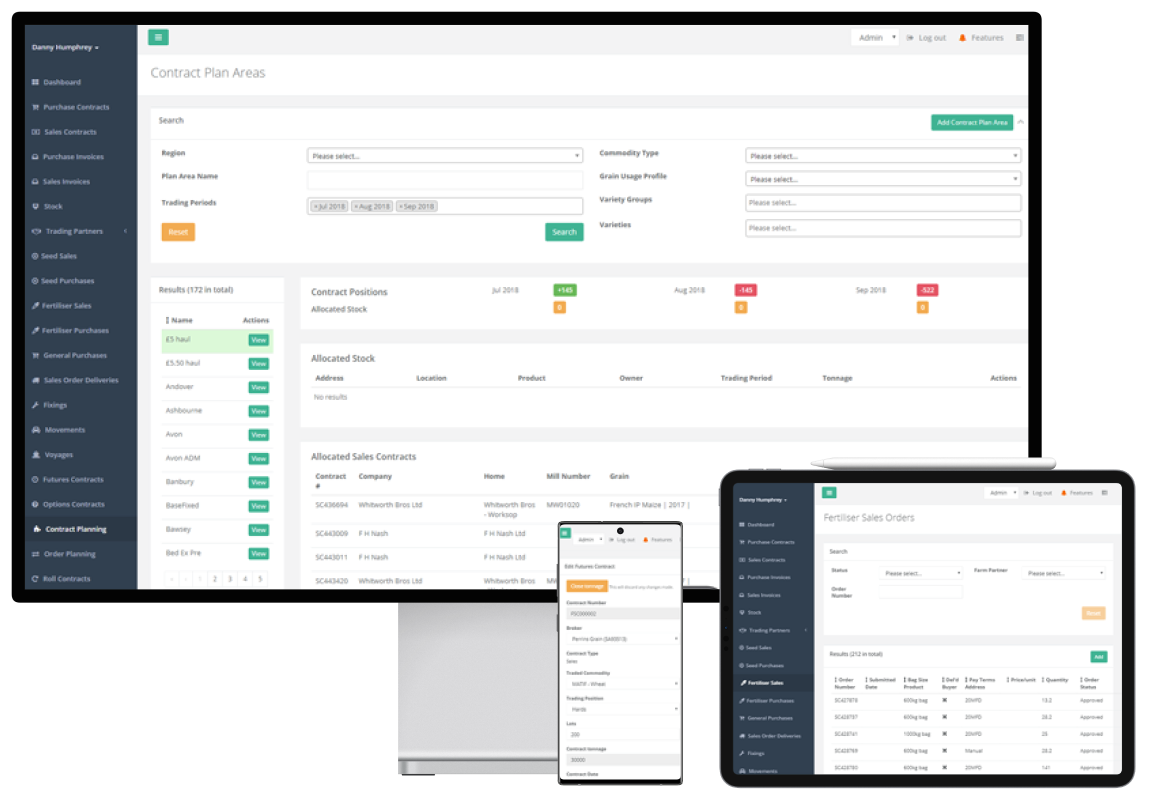 ADM Screens Showing Final Product 