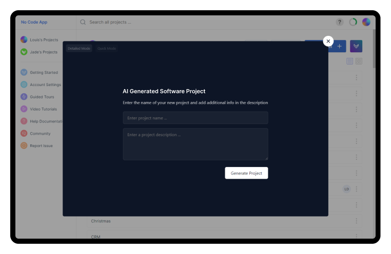 AI NLP custom software assistant screenshot