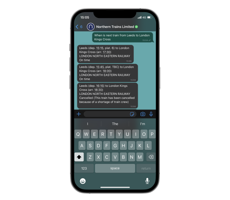 AI Chatbot Project WhatsApp Screenshot